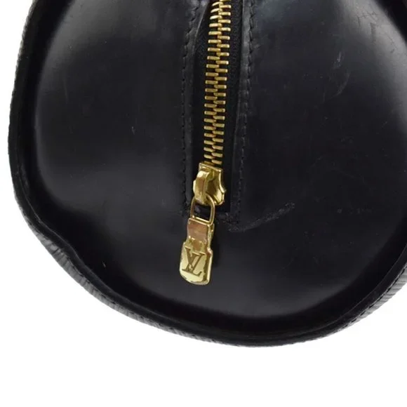 Vintage LOUIS VUITTON Soufflot Hand Bag Epi Leather Black Gold France - Picture 7 of 10